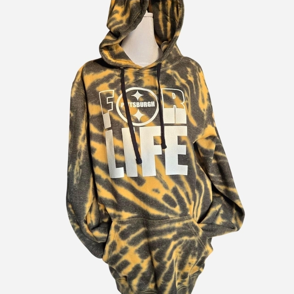 Pittsburgh Steelers Tie-Dye Hoodie – Size XL 🖤💛